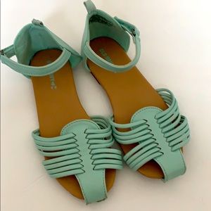 Old Navy Mint Green Ankle Strap Sandals